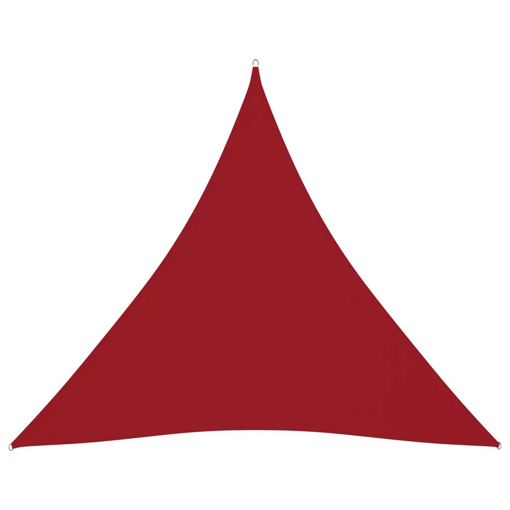 vidaXL Solseil oxfordstoff trekantet 3x3x3 m rød