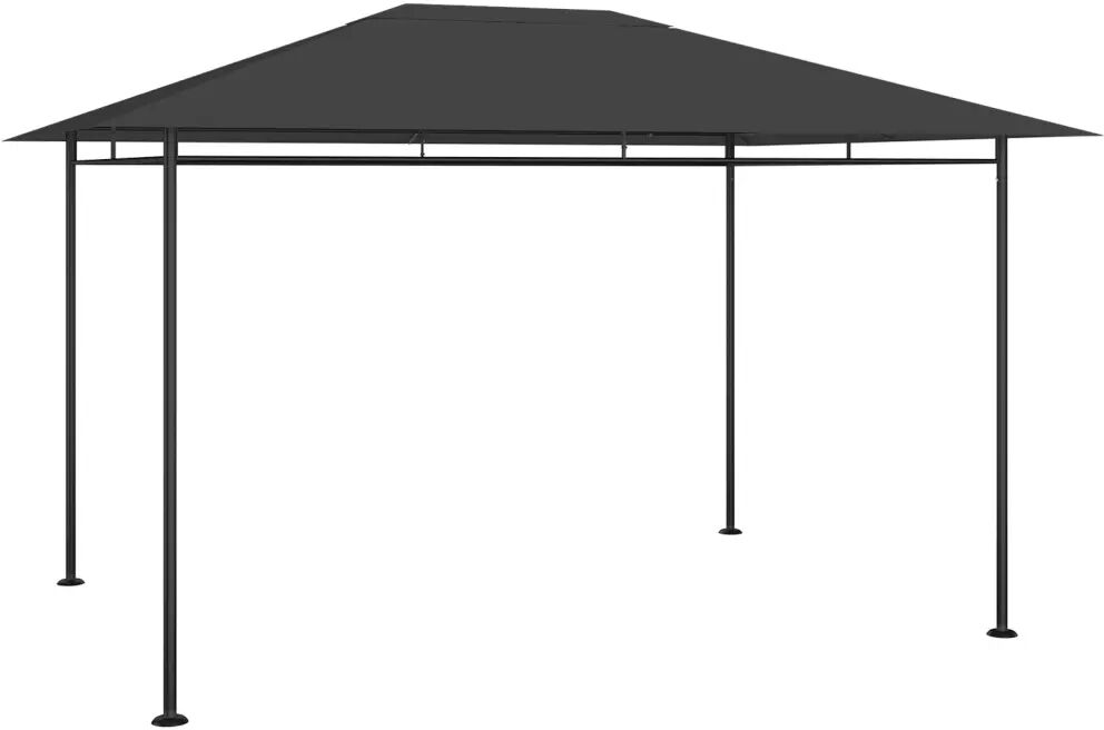 vidaXL Paviljong 4x3x2,7 m antrasitt 180 g/m²