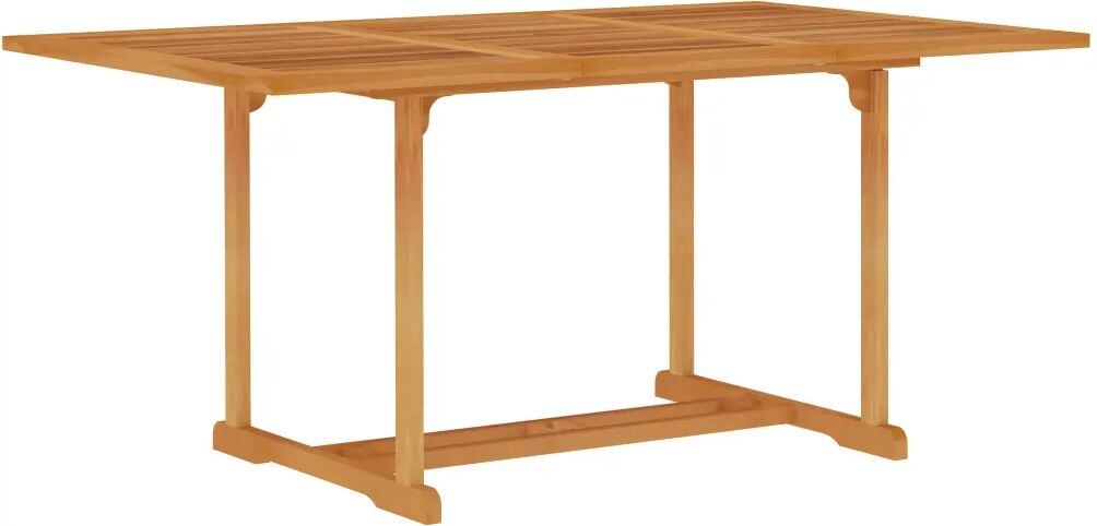 vidaXL Hagebord 150x90x75 cm heltre teak