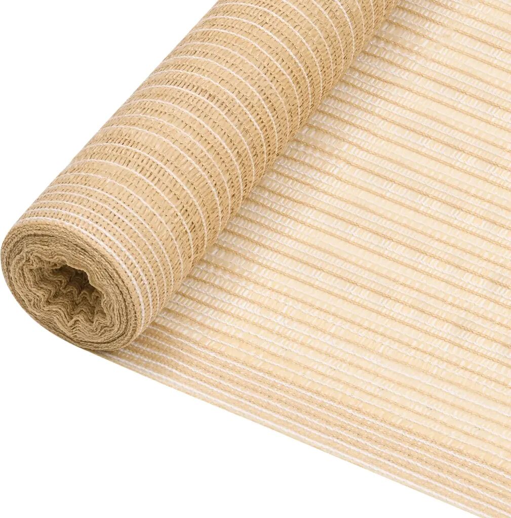 vidaXL Skjermnett beige 1,5x25 m HDPE 195 g/m²