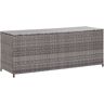 vidaXL Skrzynia ogrodowa, szara, 120 x 50 x 60 cm, rattan PE