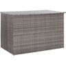 vidaXL Skrzynia ogrodowa, szara, 150 x 100 x 100 cm, rattan PE