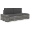 vidaXL Sofa modułowa 2-osobowa, rattan PE, szara