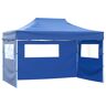 vidaXL Tenda dobrável com 3 paredes 3x4,5 m azul