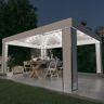 vidaXL Gazebo com cordões de luzes LED 3x4 m branco