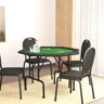 vidaXL Mesa de póquer dobrável 8 jogadores 108x108x75 cm verde