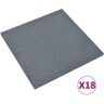 Vidaxl Ladrilhos prot. contra quedas 18 pcs borracha 50x50x3 cm cinza