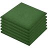 Vidaxl Ladrilhos prot. contra quedas 6 pcs borracha 50x50x3cm verde