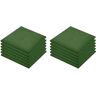 Vidaxl Ladrilhos prot. contra quedas 12 pcs borracha 50x50x3 cm verde