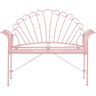 Beliani Banco de jardim Cavinia de Ferro Rosa 125x46x97