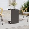 Vidaxl Mesa de Jardim (Preto - Rattan/vime - 40 x 35 x 60 cm)