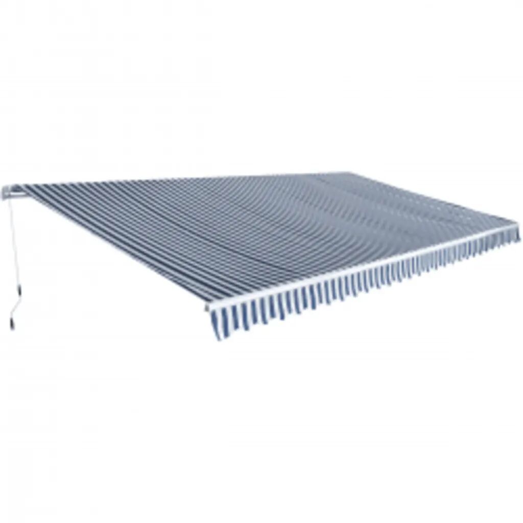 vidaXL Todo dobrável manual 600 cm azul e branco