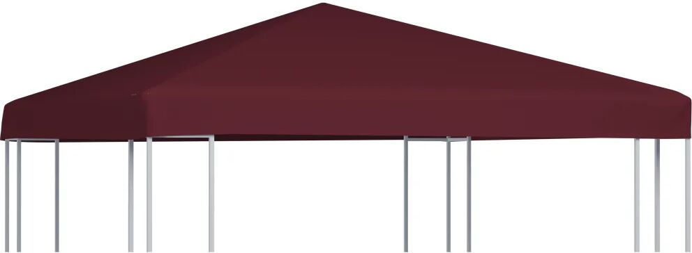 vidaXL Cobertura de gazebo 310 g/m² 3x3 m bordô