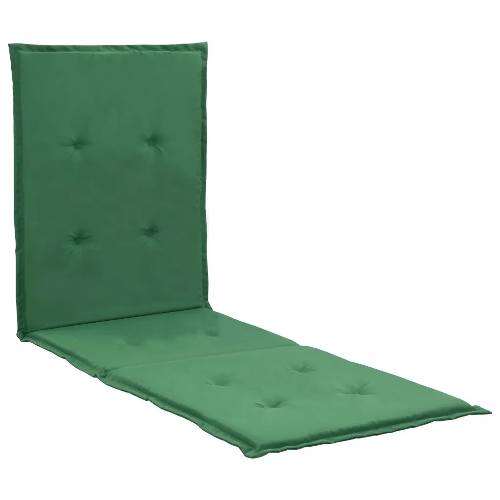 vidaXL Almofadão para espreguiçadeira 180x55x3 cm verde