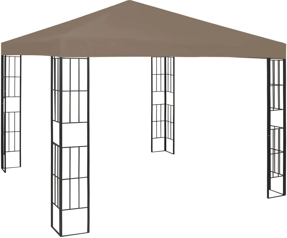 vidaXL Gazebo 3x3 m cinzento-acastanhado