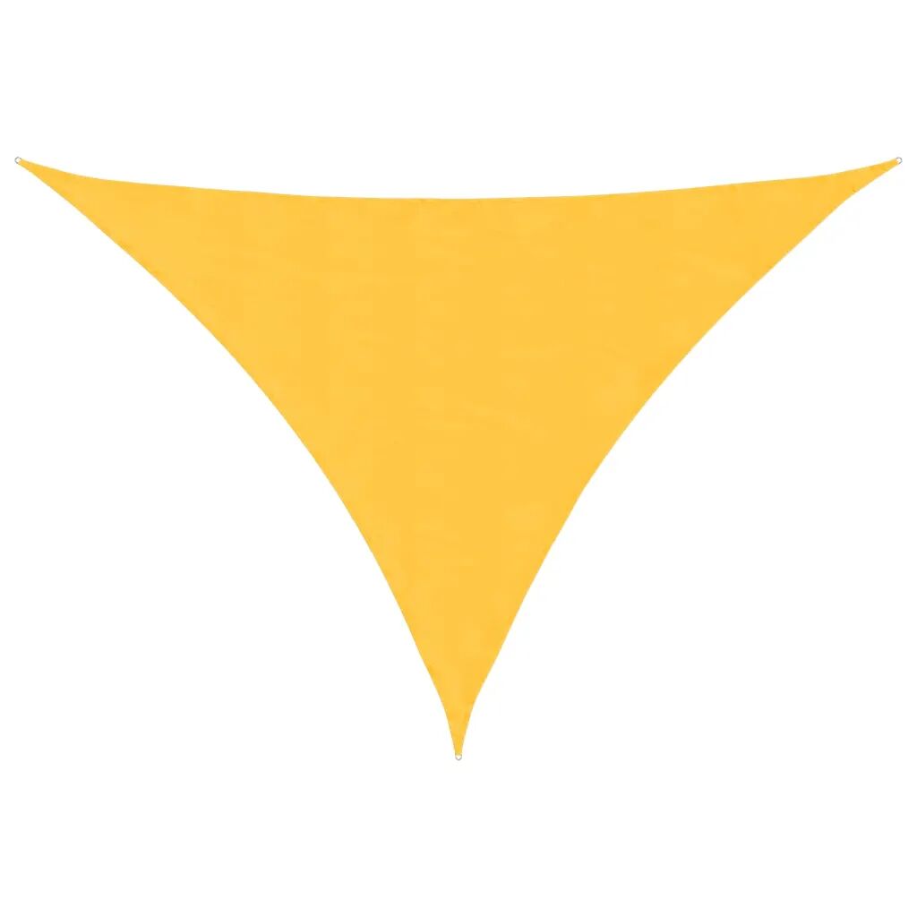vidaXL Para-sol vela tecido oxford triangular 2,5x2,5x3,5 m amarelo