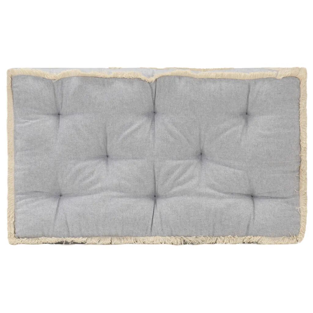 vidaXL Almofadão para sofá de paletes 73x40x7 cm cinzento
