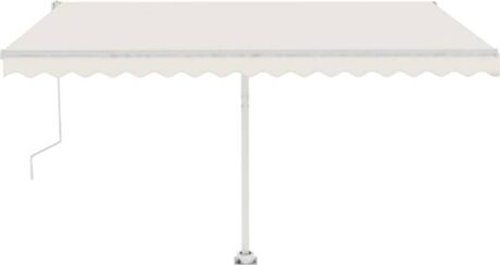 Vidaxl Toldo de Pé Automático (Bege Creme - Alumínio - 450x300 cm)