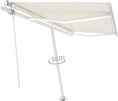 Vidaxl Toldo 60 Automático Sensor (Bege - Alumínio - 400x300 cm)