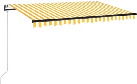 Vidaxl Toldo 70 Automático Sensor (Amarelo - Alumínio - 450x350 cm)