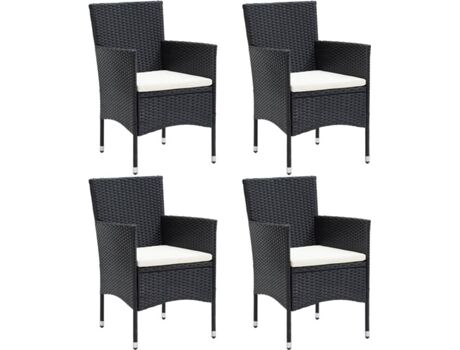 Vidaxl Conjunto 4 Cadeiras de Exterior 310562 (53x58x84 cm - Rattan)