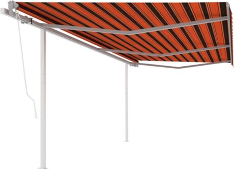 Vidaxl Toldo Retrátil (Laranja - Tecido - 6x3 m)