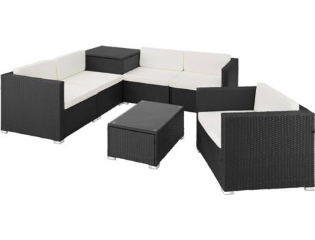 Tectake Conjunto de Jardim Pisa (Preto - Aço - 67x75x64.5 cm)