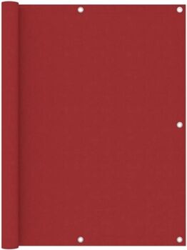 Vidaxl Toldo de Varanda (Vermelho - Tecido Oxford - 120x400 cm)