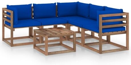 Vidaxl Conjunto de Jardim Lounge 3067426 (Castanho - Madeira - 60x64x70 cm - 6 Peças)