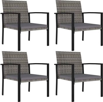 Vidaxl Conjunto 4 Cadeiras de Exterior 315113 (58,5x53x83 cm - Rattan)