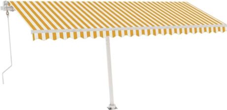 Vidaxl Toldo 72 Automático Sensor (Amarelo - Alumínio - 500x350 cm)