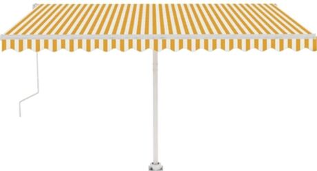 Vidaxl Toldo de Pé Automático (Amarelo - Alumínio - 400x350 cm)