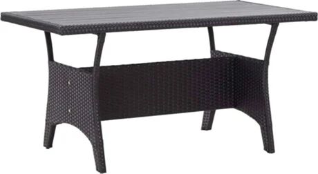 Vidaxl Mesa de Jardim c/Almofadas 3062743 (130x70x66 cm - Rattan)