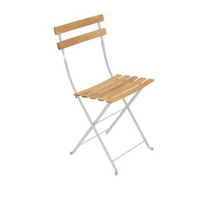 Fermob - Bistro Natural Chair, Clay Grey - Grön,Grå - Balkong- Och Caféstolar - Metall/trä