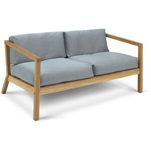 Fritz Hansen - Virkelyst Sofa, Teak, Fossflakes Padding, Outdoor Textile / Ash - Ash - Soffor Utomhus