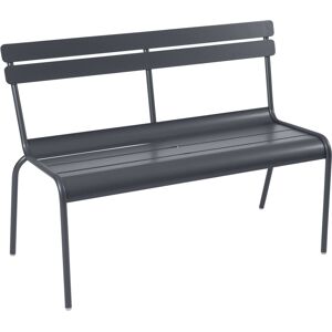 Fermob - Luxembourg Bench With Backrest Anthracite 47 - Grå - Trädgårdsbänkar - Metall