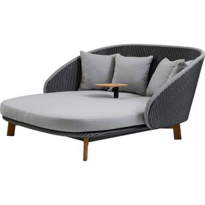 Cane-Line - Peacock Daybed - Light Grey/grey - Solstolar Och Solsängar - Textilmaterial