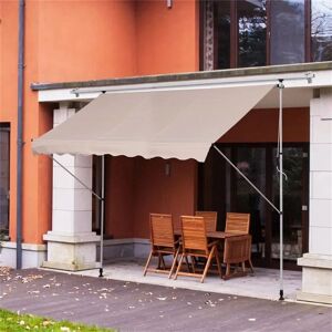 MHHandel 3m W x 1.5m D Retractable Patio Awning brown 280.0 H x 300.0 W x 150.0 D cm