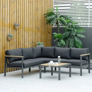 Outsunny 5 - Person Seating Group with Cushions gray