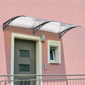 HOMCOM 2m W x D 1m Door Canopy gray 25.0 H x 200.0 W x 80.0 D cm