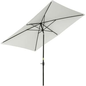 Freeport Park McCook 3m x 2m Rectangular Traditional Parasol white 248.0 H x 300.0 W x 200.0 D cm