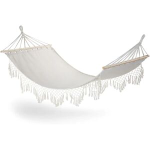 Mistana Akuna Single Spreader Bar Hammock brown/white 1.0 H x 200.0 W x 100.0 D cm