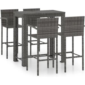 Ebern Designs Besty 4 Seat Bar Height Dining Set gray 110.5 H x 100.0 W x 60.5 D cm