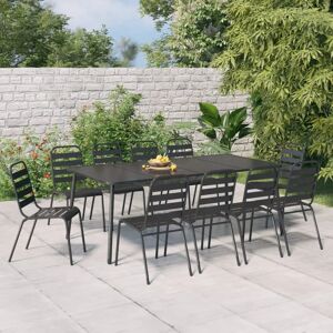 Ebern Designs Layota Rectangular 11 - Piece 10 - Person 200Cm L Outdoor Table Set gray 200.0 W x 100.0 D cm