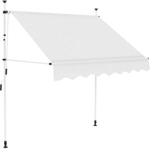 Manual Retractable Awning 200 cm Cream VD05589 - Hommoo