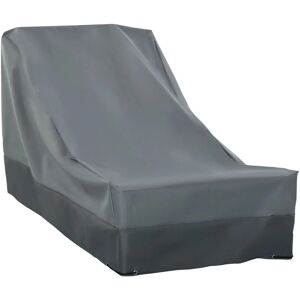200x86x82cm Patio Furniture Cover for Chairs Water Resistant Protection - Dark grey, Light grey - Outsunny