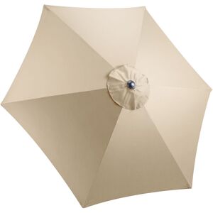 CHRISTOW Replacement Parasol Canopy - 2.4m - Taupe - Taupe