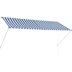 Retractable Awning 300x150 cm Blue and White Vidaxl Blue