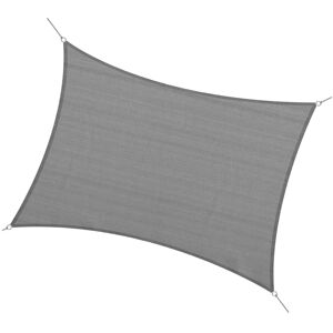 Outsunny  4 x 3m Sun Shade Sail Rectangle Canopy UV Protection, Grey