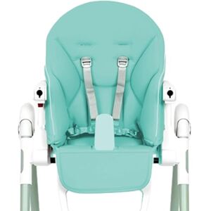 Rurunklee Baby High Chair PU Leather Seat Cushion Liner Mat Pad Cover and High Chair Straps